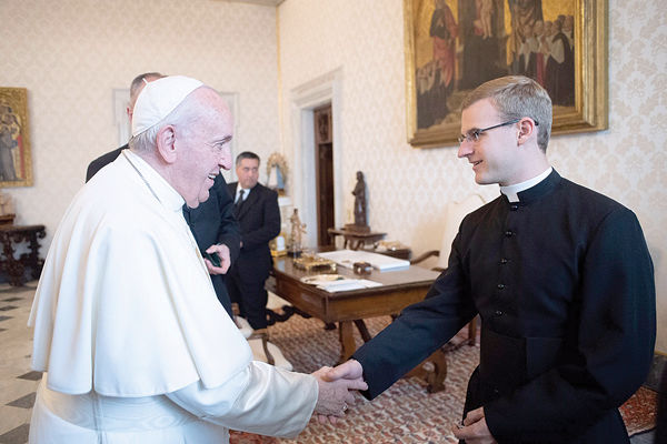 Isaac Pecha Meets Pope Francis